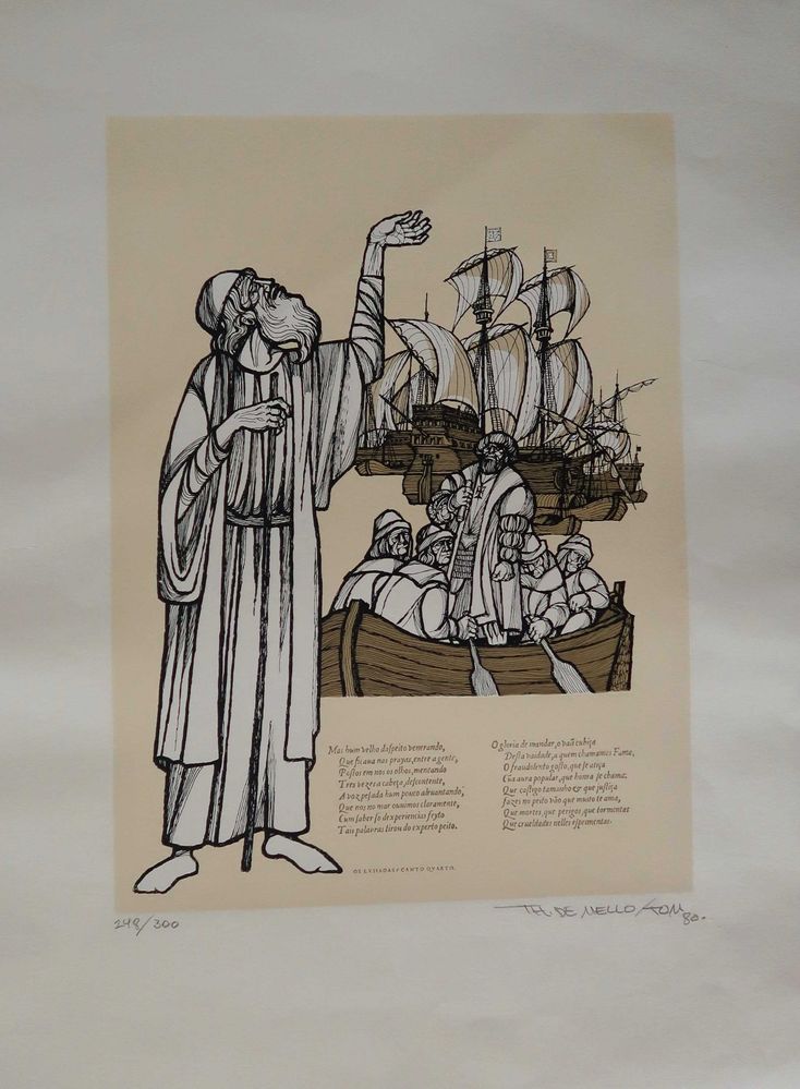 Serigrafia de Thomas de Mello, TOM - Os Lusíadas Canto IV