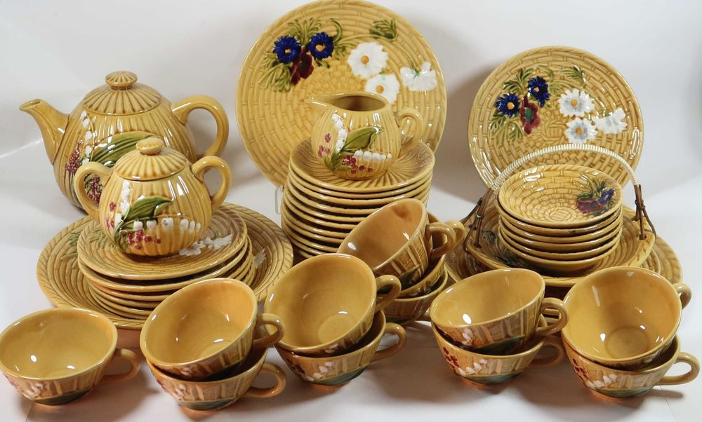Conjunto de cerâmica majólica Smf Schramberg - Alemanha Ocidental