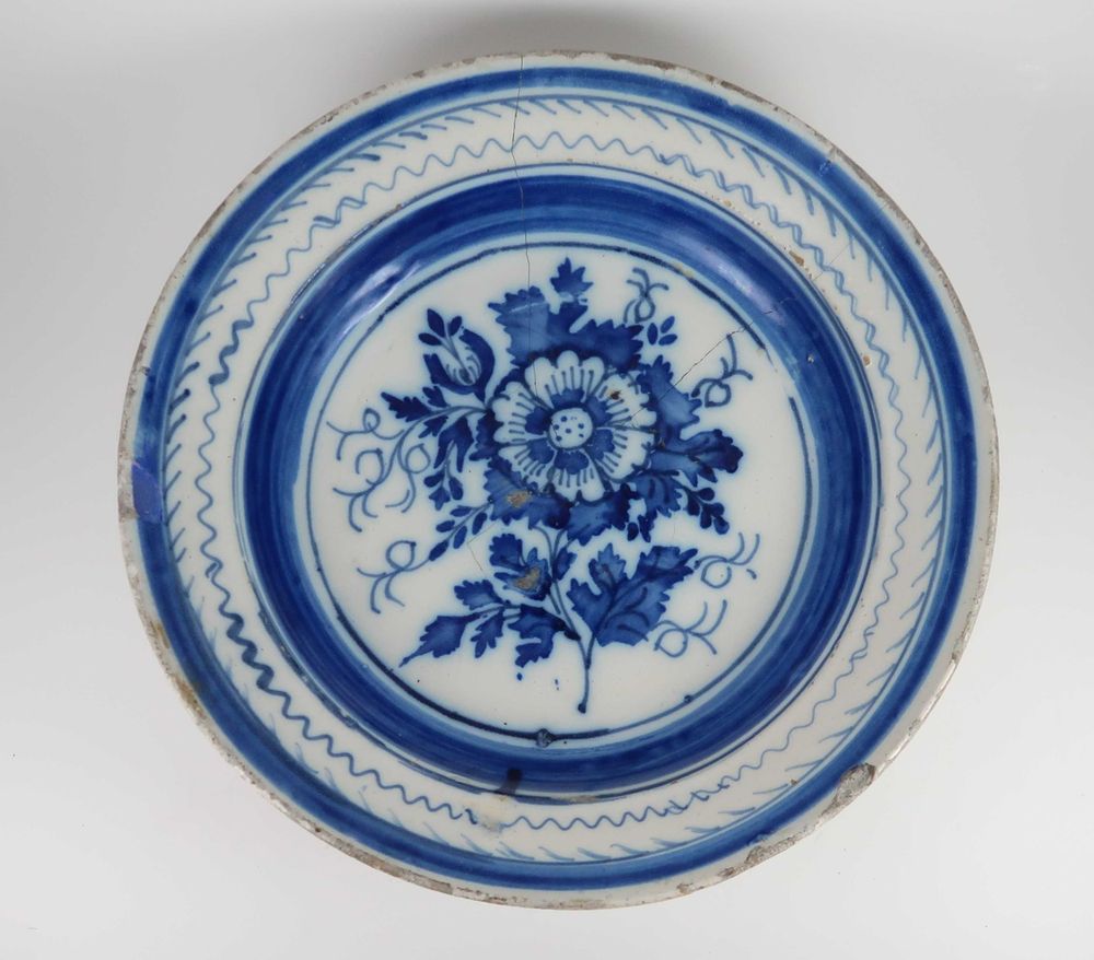 Prato Grande Miragaia Séc. XIX - Flores - 34 cm