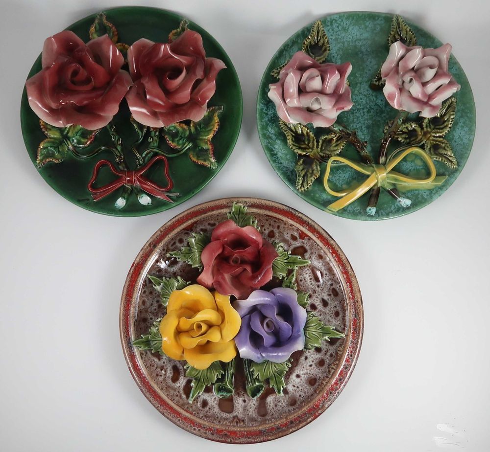 Pratos em Faiança da Caldas - Rosas, CADA