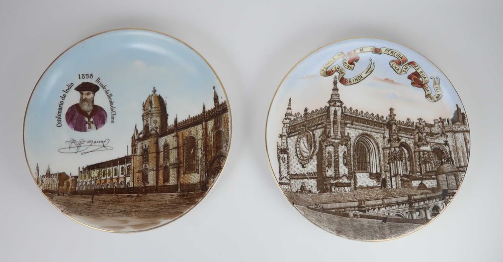 Pratos Vista Alegre Séc. XIX - Perola da China - 1896 e 1898, CADA