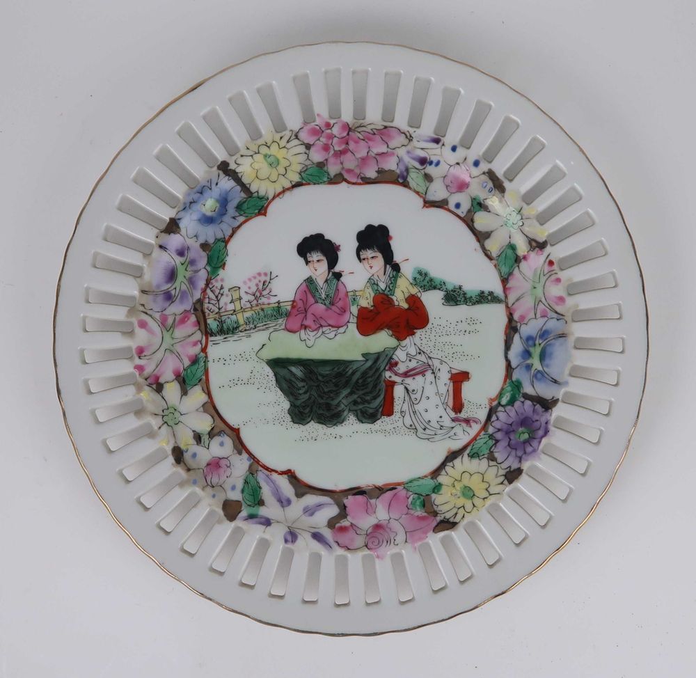Prato recortado porcelana da China - 21 cm