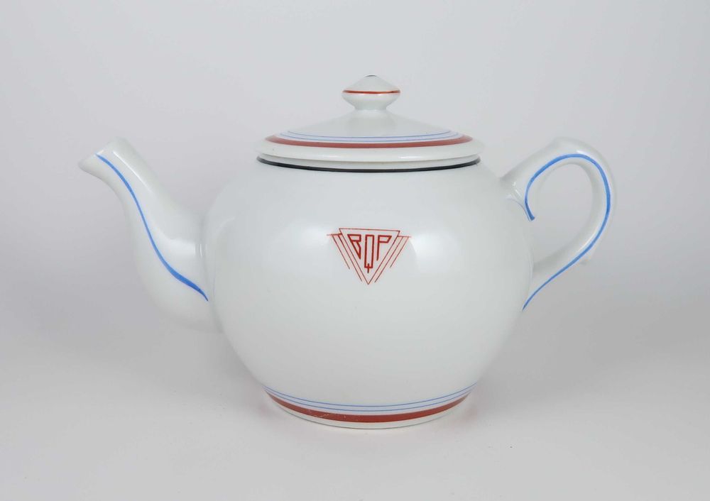 Bule em porcelana Vista Alegre Publicitaria - Anos 20/40