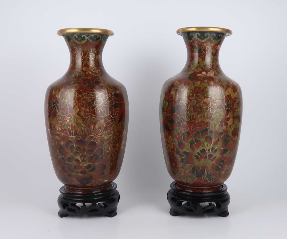 Par de Jarras Cloisonné China