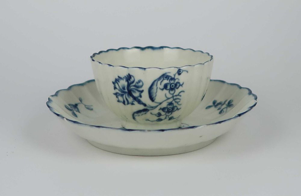Tigela e pires de Worcester, c. 1758/1765