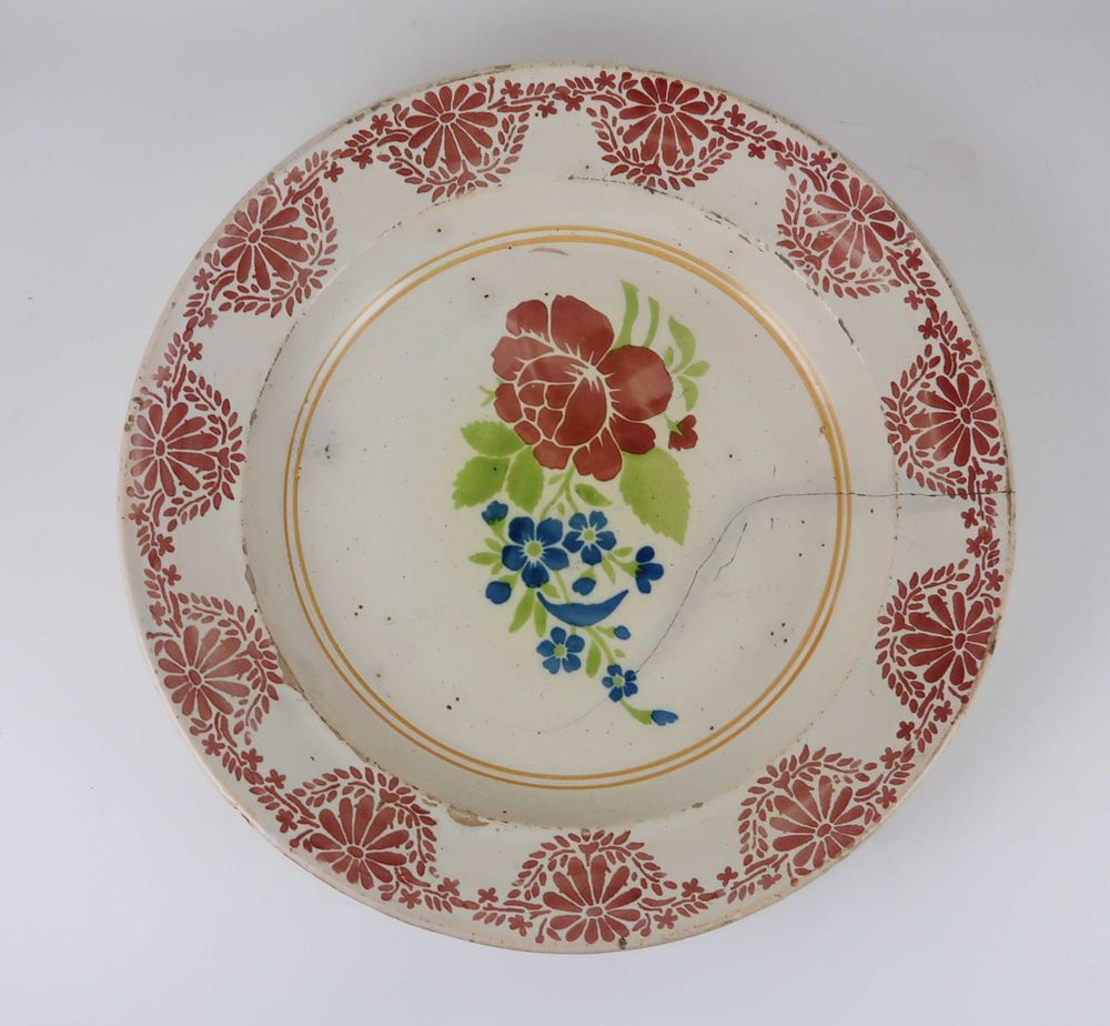 Grande prato em faiança Portuguesa Séc. XIX - 31.5 cm