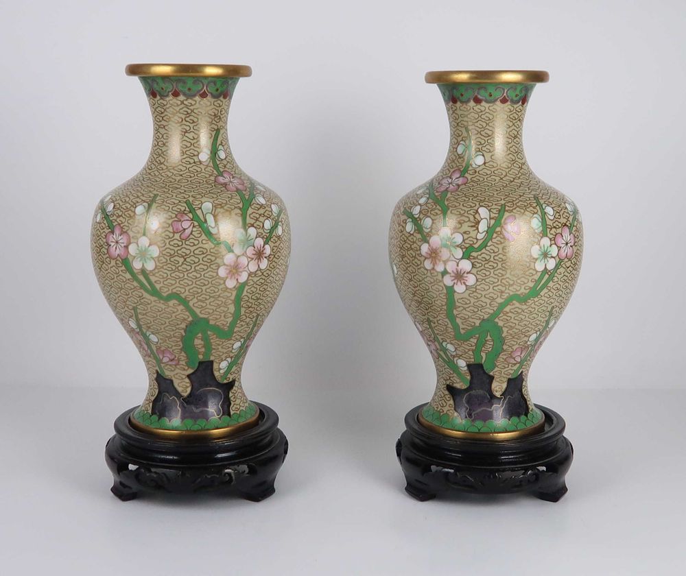 Par de jarras cloisonné - China