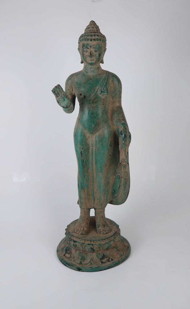 Escultura de Buda Caminhante 34 cm