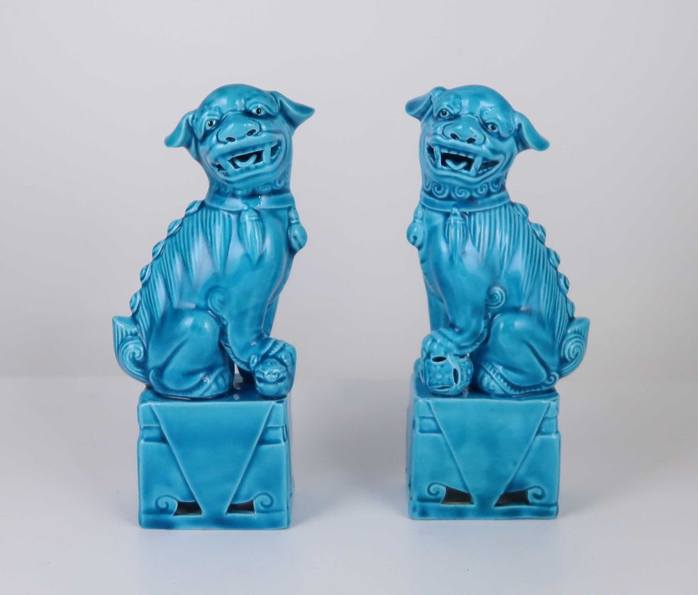 Par de Cães Foo - China - 15.5 cm