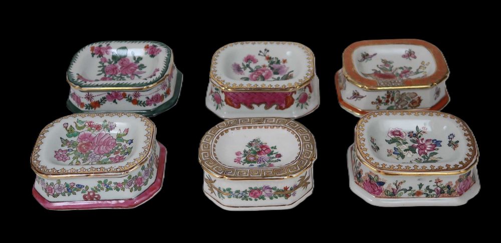 6 saleiros em porcelana da China